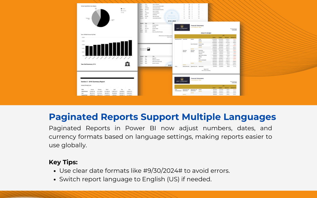 Paginated Reports in Power BI now support all languages